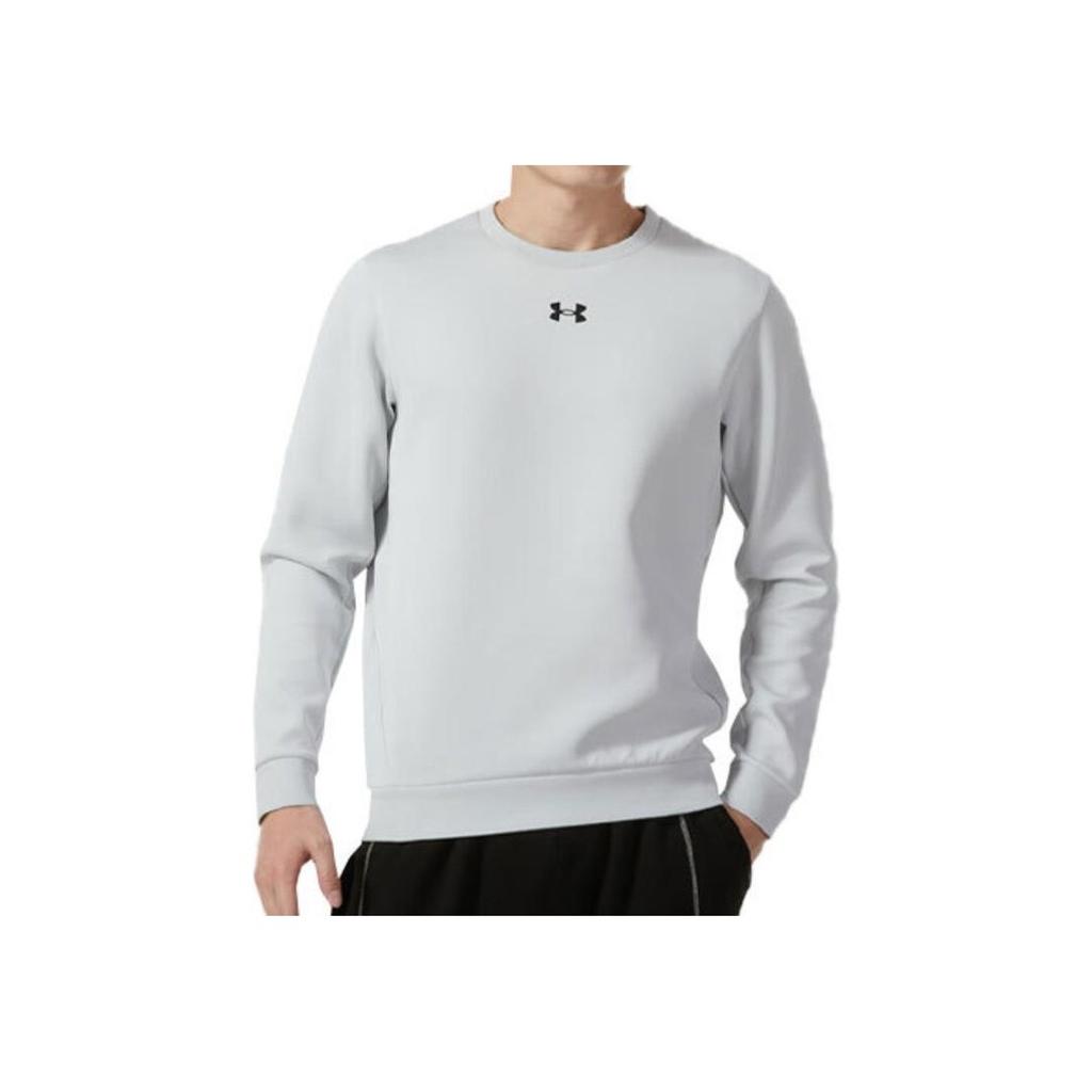 Under Armour Logo Print Casual Sport Crew Neck Sweatshirt Men Tops Grey 23600306-009
