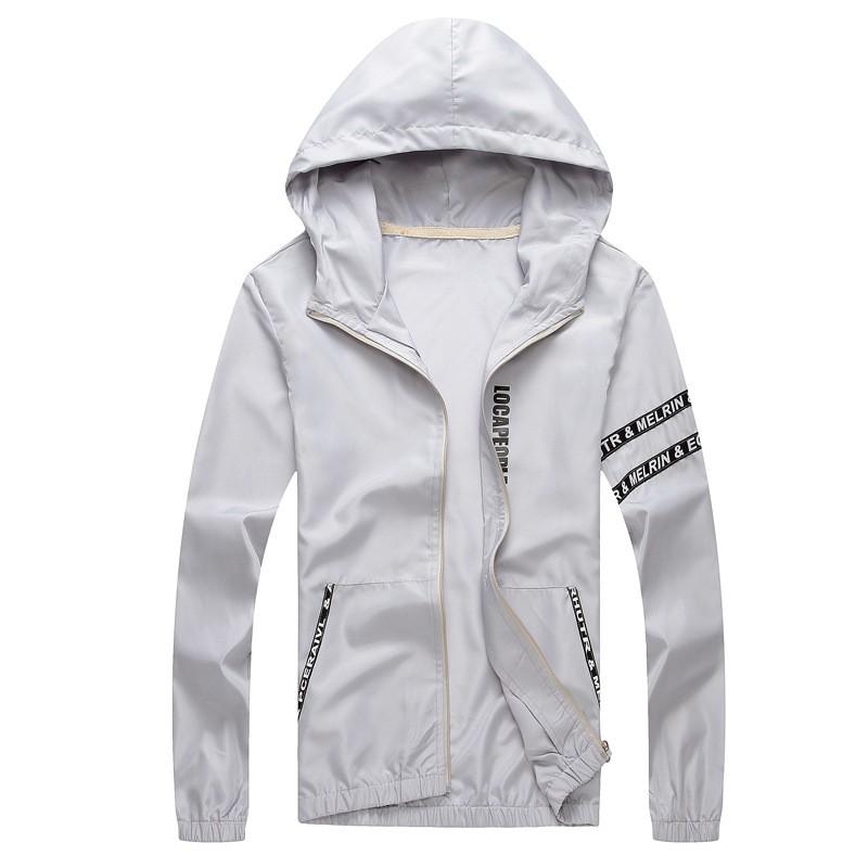 Veste coupe-vent légère pour homme Protection UV Vélos Sports de plein air Respirante Séchage rapide à capuche