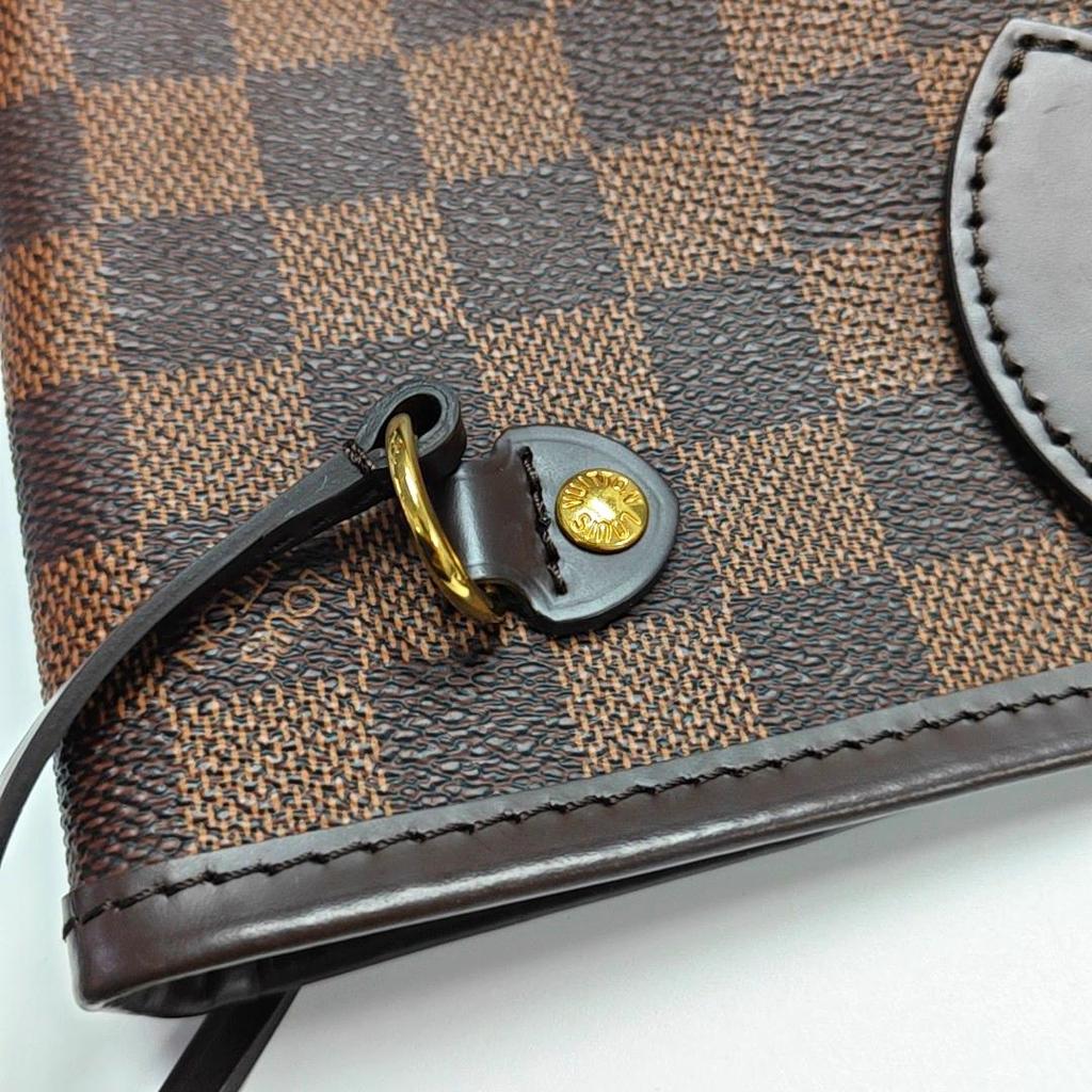 [Pre-Owned] Neverfull PM Checkered Coated Canvas With Leather Trim Tote Bag - Very Good #1VALIZG