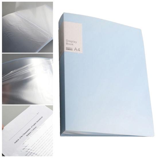 File Folder Double-sided High-Transparency Large Capacity Inner Pockets Multifunctional Sheet Protector with Plastic Sleeves A4 Paper Binder Portfolio