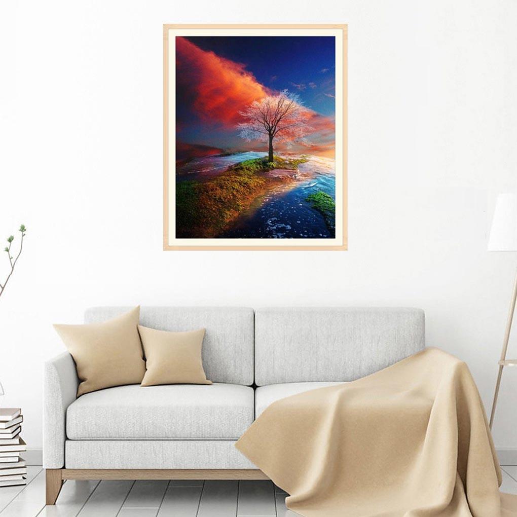 Sunset Tree Diamond Painting Set DIY Craft Full Diamond Painting Living Room Home Wall Decoration