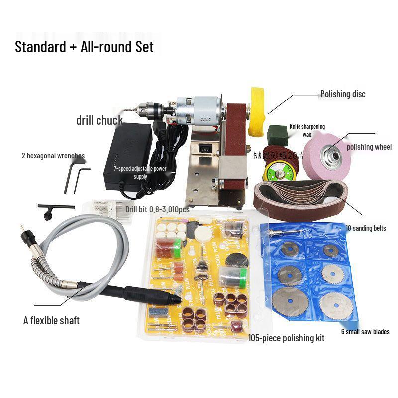 Compact Belt Sander & Knife Sharpener: 15° Angle DIY Polisher for Woodworking and Household Use