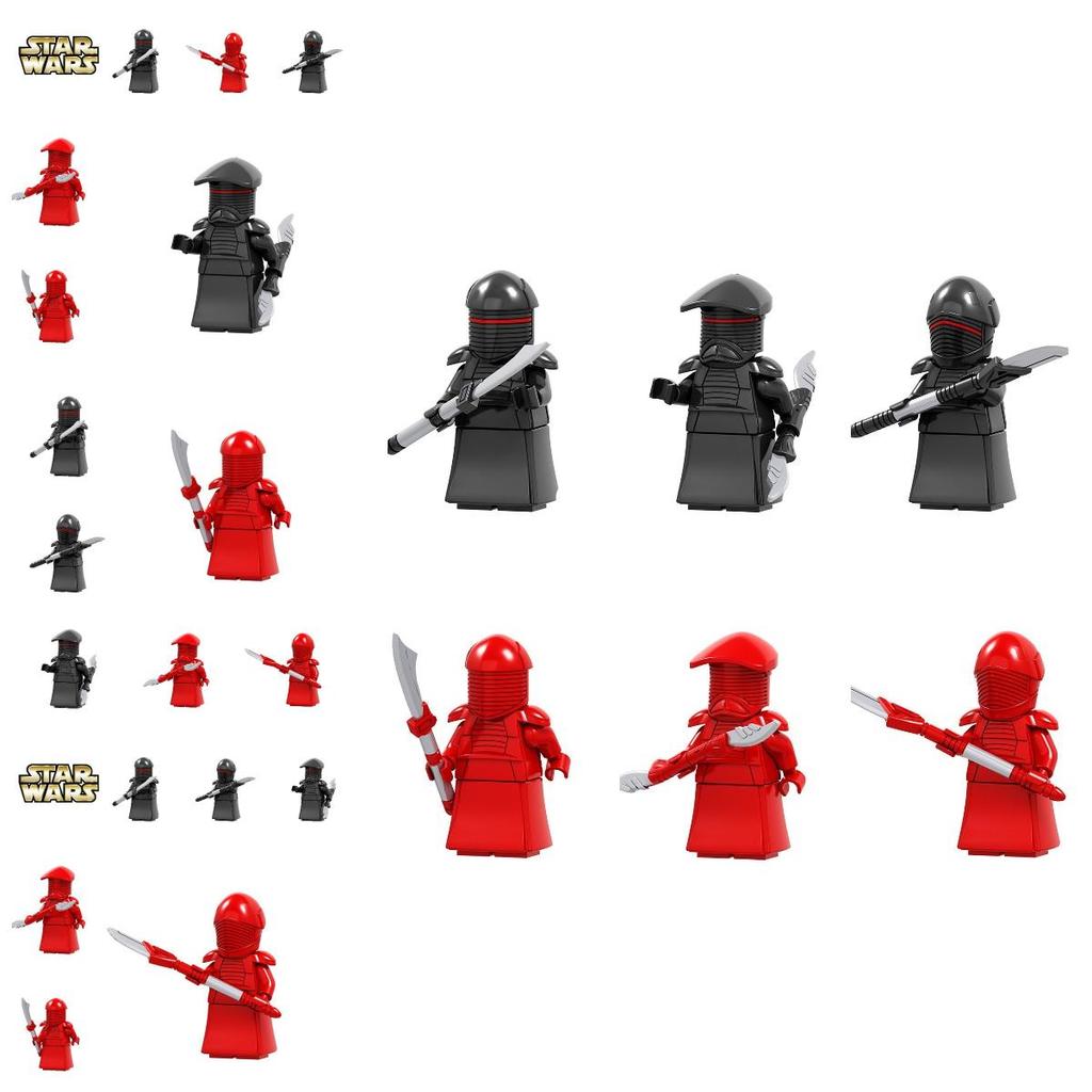 Premium Red Soldier Block Toy Set Diy Assembly Abs Plastic 0-38 Pieces 8g Weight