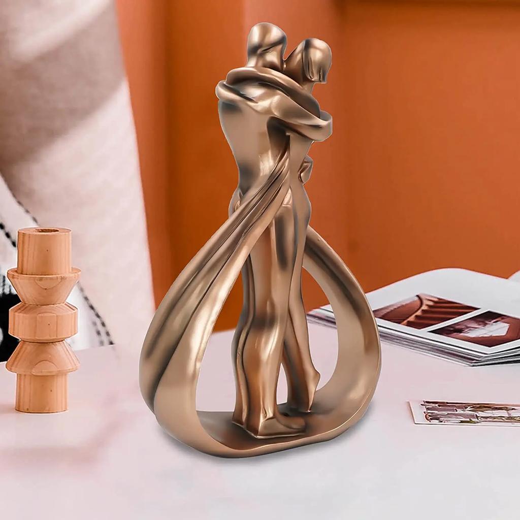 Kreatives Ornament Jahrestag Gedenken Harz Paar Moderne Skulptur Wohndekoration Wohnzimmer Desktop Harz Ornament Romantisches Geschenk