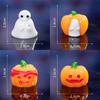 Gruselige Geisterkürbis Harz Mini-Figur Halloween-Themen DIY-Dekor für Zuhause oder Büro