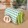 Small Animal Cooling Shelter Hamster Guinea Pig Rabbit Hideout Tunnel Toy with Breathable Design