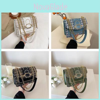 Street Style PU Kleine Quadratische Tasche Mit Kettenriemen Für Den Täglichen Gebrauch