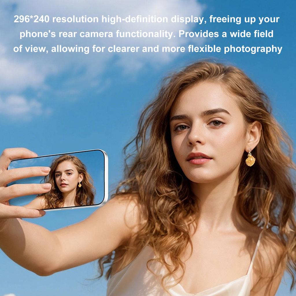 2.01 Inch Vlog Selfie Monitor Screen Magnetic Phone Back Camera Selfie Monitor with Remote Control for Live Streaming