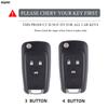 3 4 Buttons Tpu Car Folding Key Case Cover Fob Keychain For Chevrolet Cruze Aveo Camaro Epica Lova Sail Spark Opel Astra Corsa