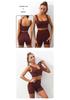 Europäisch-Amerikanisches Nahtloses Schnelltrocknendes Yoga-Westen- & High-Waist-Shorts-Set für Damen