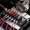 6/12 Circuit Blade Fuse Block with Negative Bus Bar, Marine & RV Fuse Holder