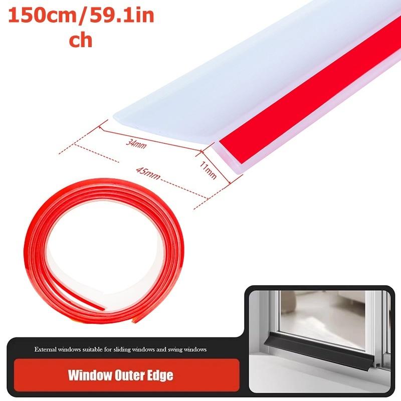 Transparent Waterproof Sealing Strip Window Water Blocking Bar Self Adhesive Door Under Draft Stopper Balcony Water Deflector