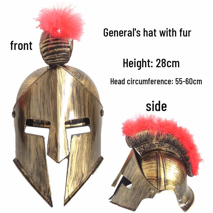 Ancient Roman God of War Spartan Helmet & Shield Cosplay Prop One Size