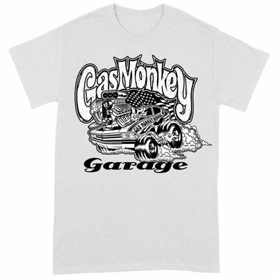 Gas Monkey Garage Muscle Car White Fast N Loud Unisex T-shirt