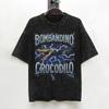 Bombardino Crocodilo Italian Brainrot Washed T Shirt Streetwear Hip Hop Casual Tshirt  Tees Men Women Short Sleeve Oversize