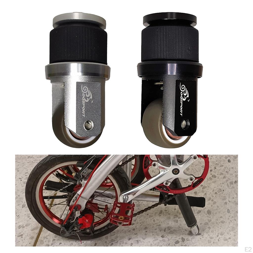 Alloy Folding Bike Auxiliary Roller Easy Pushing Wheel Assistor Seat Tube Post Sliding