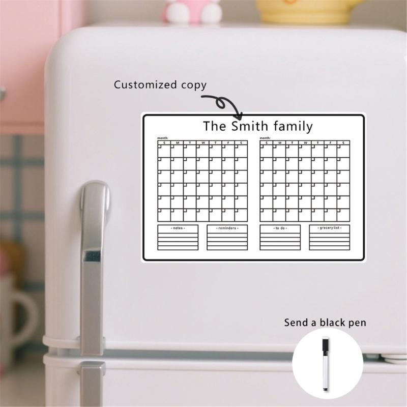 Magnetic Fridge Calendar Weekly Monthly Planner With Marker For Kitchen Refrigerator Office Organization Daily Planning