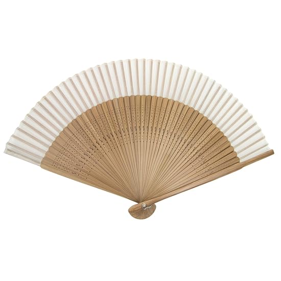 [KYOETSU] Folding Fan, Pure Silk, Solid Color, Brown Ribs, 2-Piece Set (Fan, Fan Case), Men's (Brown