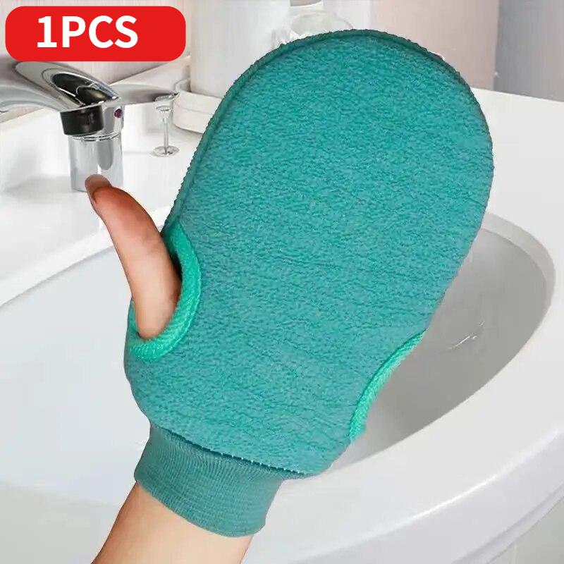 

1/2 pc bath exfoliating body cleansing scrub gloves wipe dead leather gloves shower body brush towel SPA foam body massage 1pcs зелёный