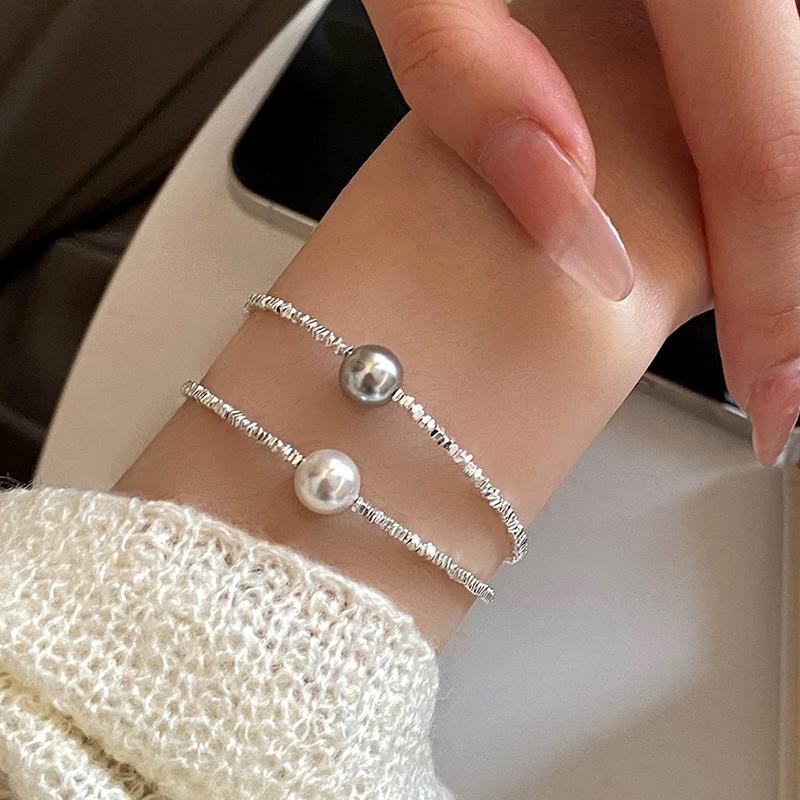 Colier Neregulat cu Bucăți Sparte de Perle pentru Femei Colier cu Lanț Gol Colier Scurt cu Lanț Colier