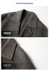 Men's Double-Breasted Drop Shoulder Wool Trench Coat - Wide Fit, 100% Wool, Autumn/Winter Casual Jacket