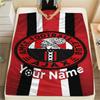 1PC Ajax Fan Gear Custom Name Patterned Flannel Blanket Suitable For All Seasons For Home Decor Warmth And Comfort Gifts Holiday Present