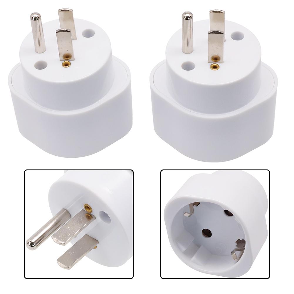 2 Stück EU-Steckdosenadapter Reisekonverter US- zu EU-Stecker Eurostecker-Konverter Elektrischer Adapter Steckdose Stromladegerät