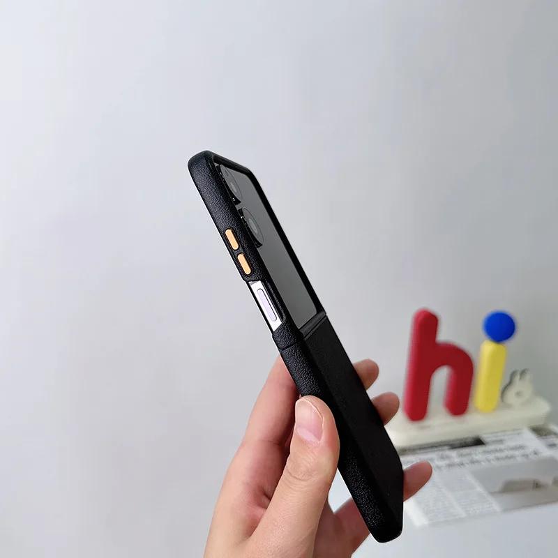 Mix Flip Handyhülle Einfache Leder Schutzhülle für Xiaomi Mix Flip Geometrisches Graffiti Gitter Metall Unabhängige Tastenabdeckung