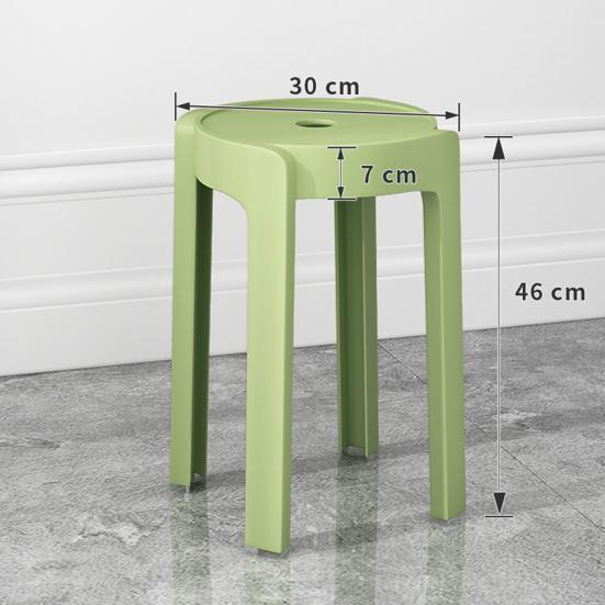 6 Stück Kunststoffhocker Stapelbar Tragbar Rund Ineinander stapelbare Hocker 150 kg Tragfähigkeit Ohne Rückenlehne Barhocker Sitzgelegenheit für Zuhause Klassenzimmer