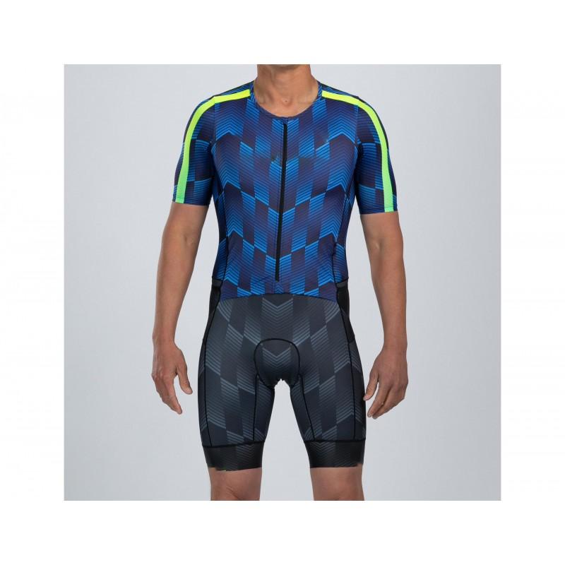 Tuta da Triathlon da Ciclismo Unisex Manica Corta Maglia Estiva Performance per Bici da Strada e Mountain Bike