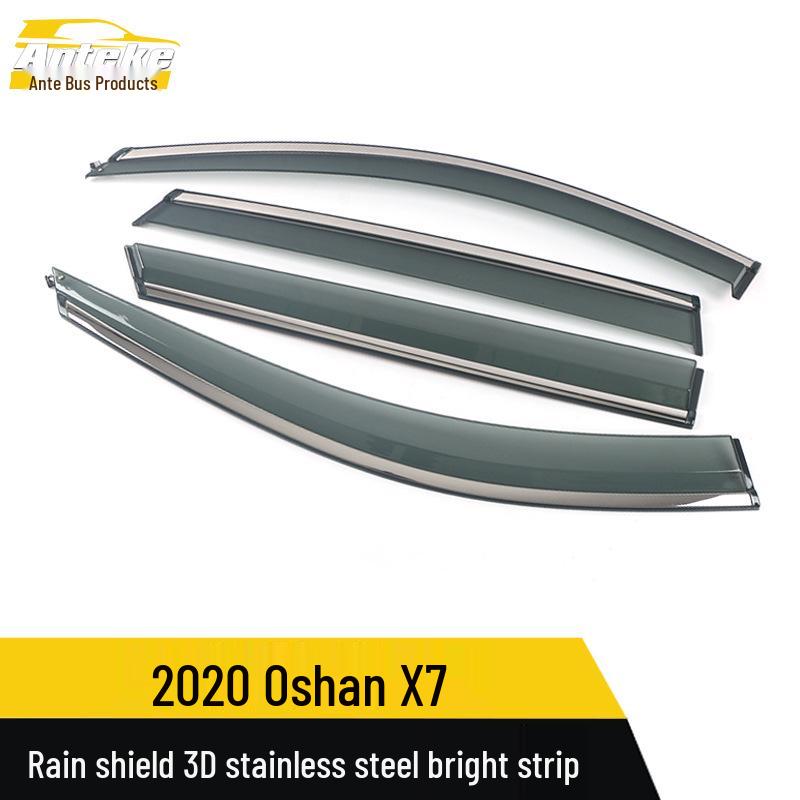 Antek Rain Guards for 2020 Oushang X7 - 3D Stainless Steel Visor Trim