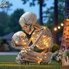2D Flat Acrylic Material, Halloween Skull Garden Decoration - - Scary Halloween Gifts for Home, Cemetery or Event