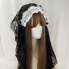 Gothic Style Lolita Headwear Y2K Lolita Girls Headband Lace Bow Hair Band  Comic Convention