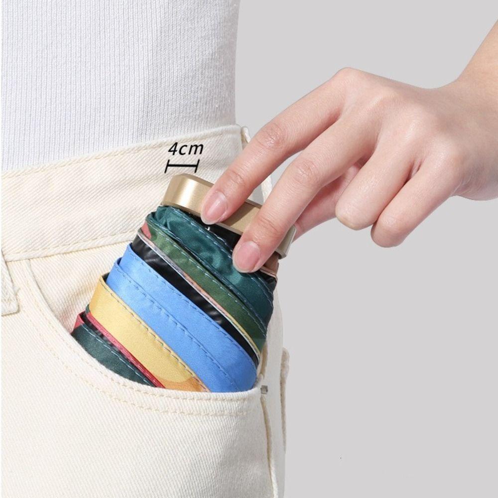 

Manual Compact Umbrella with Multicolored Flowers Capsule Umbrella UV Sun Umbrella Outdoor B