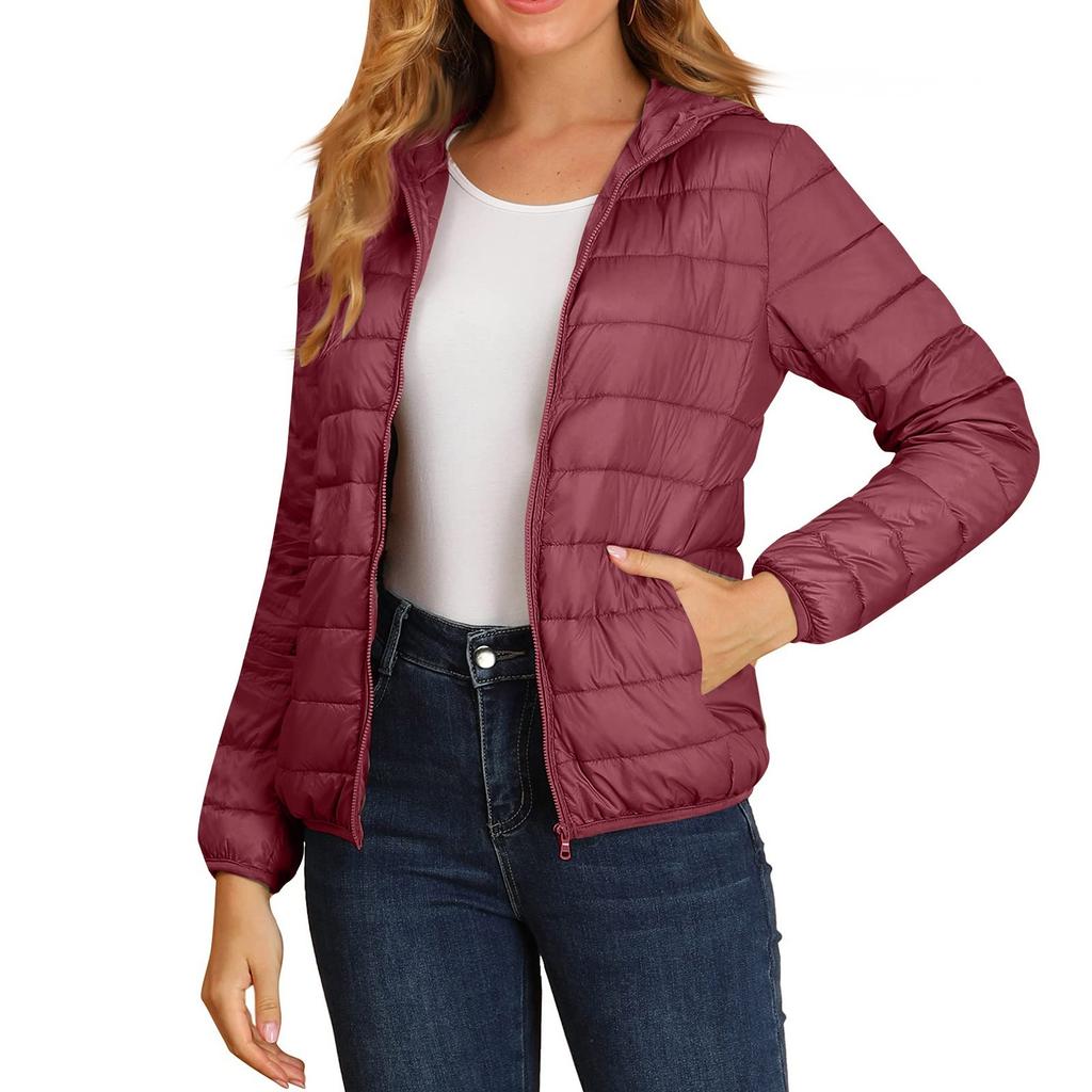 Winter Cotton-padded Women With Hooded Loose Light Down Jacket