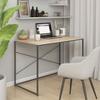 VidaXL Computer Desk Black and Oak 110x60x70 Cm Chipboard