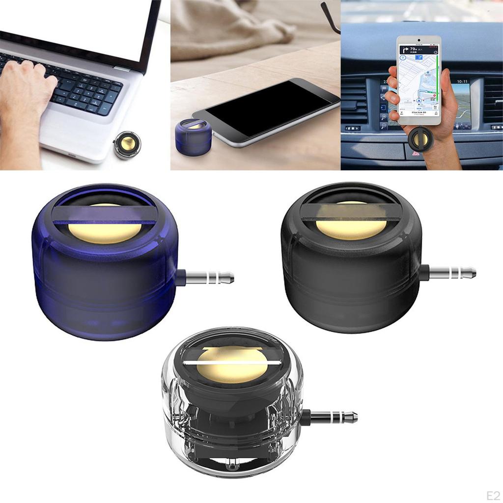 Mini Phone Speaker USB C 250mAh Rechargeable 3.5mm Jack for Home Computer