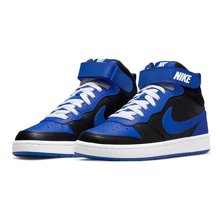 New Nike Court Borough Mid 2 Black Game Royal GS DM8872-001