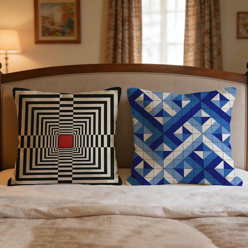 Pattern Log Cabin Pattern Cushion Cover 1Pcs Decorative Covers Soft Cushion Case For Sofa Couch Decor 40X40 45X45 Pillowcases