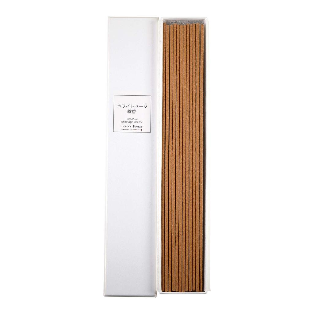 Burning Away Evil Spirits and Resetting Your Space Herb Studio HCC Purifying White Sage Incense Sticks (21cm X 12 Sticks) In a White Box. Made with