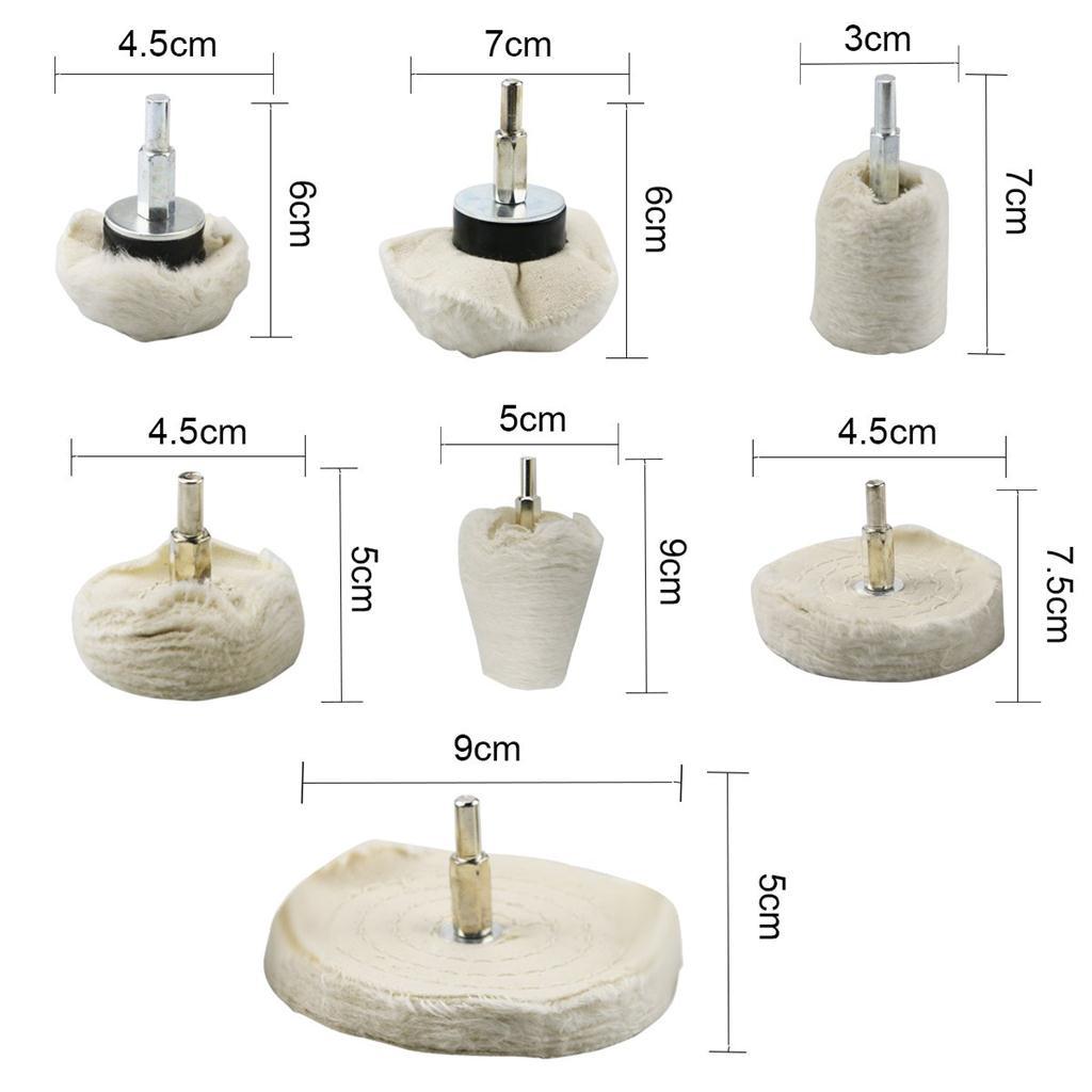 7ST Polerskiva för polerare och elektrisk skruvmejsel för polering av hjul