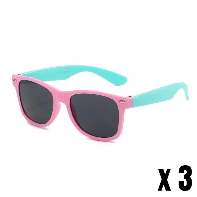 3Pcs/Pack Fashion Trend Children'S Sunglasses Uv Protection For Boys And Girls Outdoor Beach Shades Glasses Eye Protection