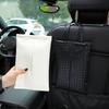 Car Tissue Holder for Dispenser with Woven Visor Hanging Napkin Pattern Universal Armrest