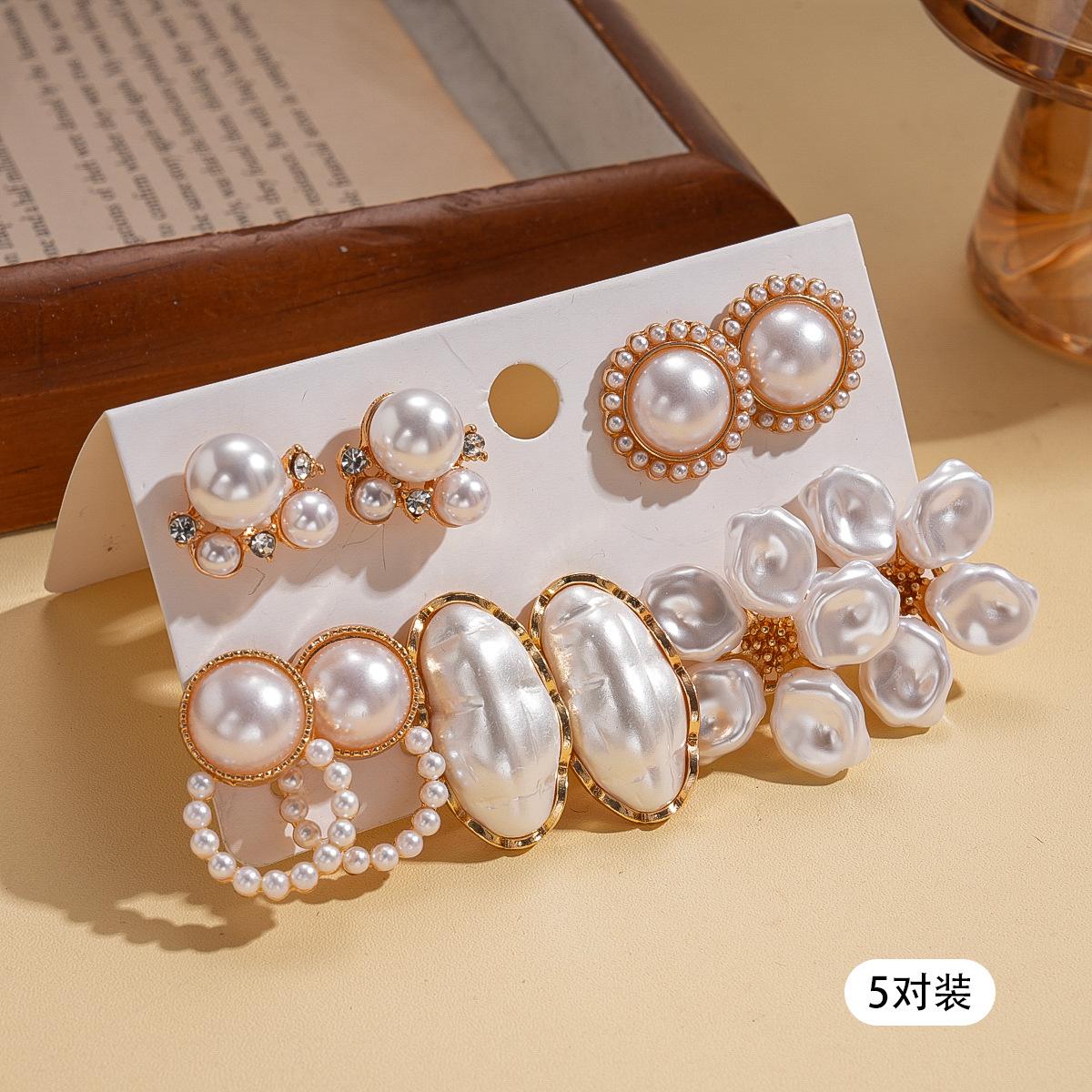 Европейские и американские серьги-гвоздики с имитацией бриллианта и жемчуга, круглые, с дизайном в виде цветка, серебряная игла, серьги в стиле легкой роскоши