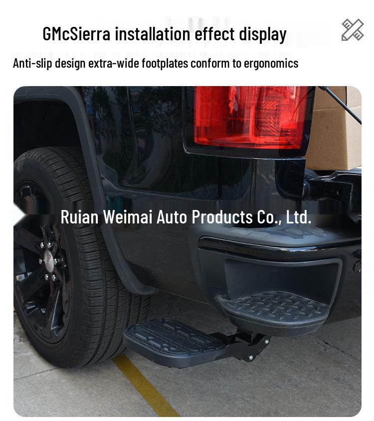 Electric Retractable Foot Pedal and Side Step for 14-23 GMC Sierra Tailgate