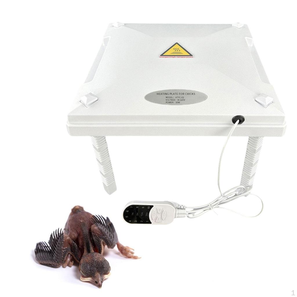 Chauffage Poulailler 160W Plaque Chauffante Poussin - Température Réglable Avec Protection Surchauffe, 40x30 Cm