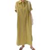 Shirtdress Women's Summer Simple Long Short Sleeve Dress Over The Knee
