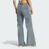 adidas Originals Washed Flair Pant New Year Edition Water Washed Micro Flare Sport Stripe Slim Fit Jeans Women Bottoms KT-3173