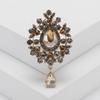 Rhinestone Snowflake Pins for Women Unisex Shiny Glass Flower Brooches Event Party Backpack Decoration Clothes Accessories
