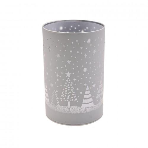 15cm White LED Tube Light - Christmas Trees
